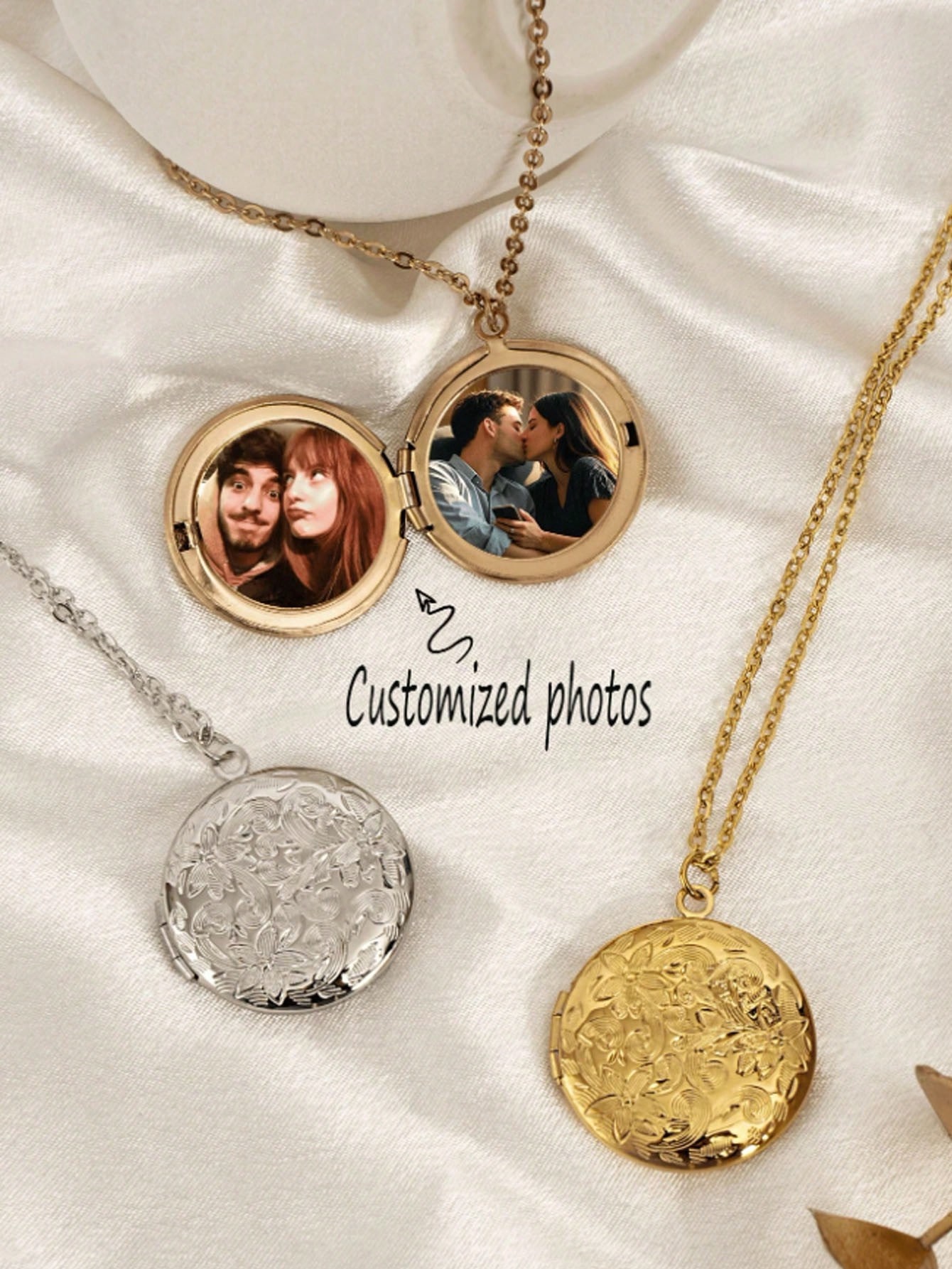 Custom Round Photo Locket Necklace